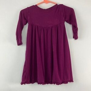 Kickee pants keyhole short sleeve purple dress 6-12